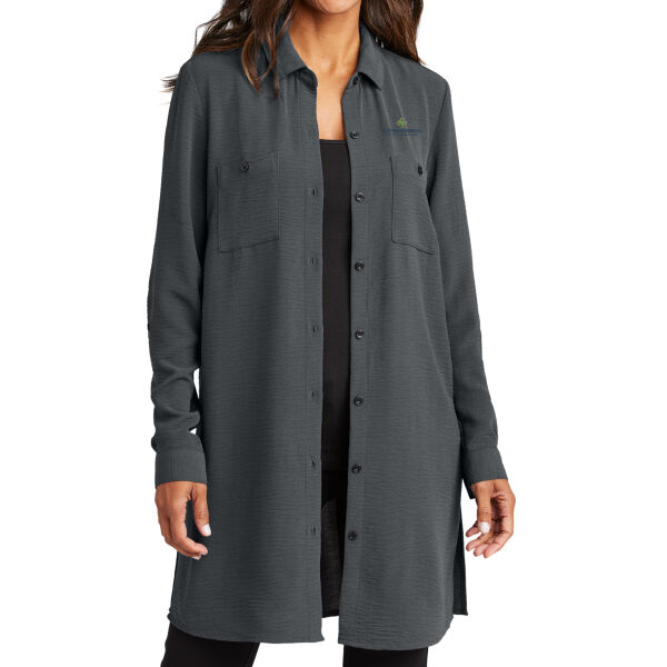   - Women's Textured Crepe Long Tunic Thumbnail